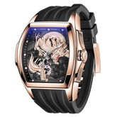 Top Quality Reef Tiger Aurora RGA3061 Men's Luxury Automatic Skeleton Rose Gold Dragon Watch